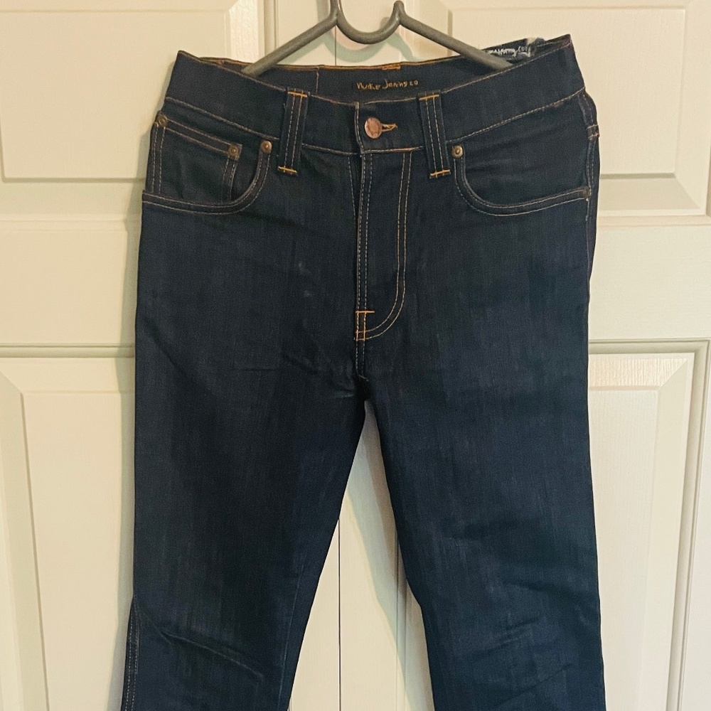 NWOT Nudie Slim Jim Organic Dry Ecru Embo - 29 x 30.5